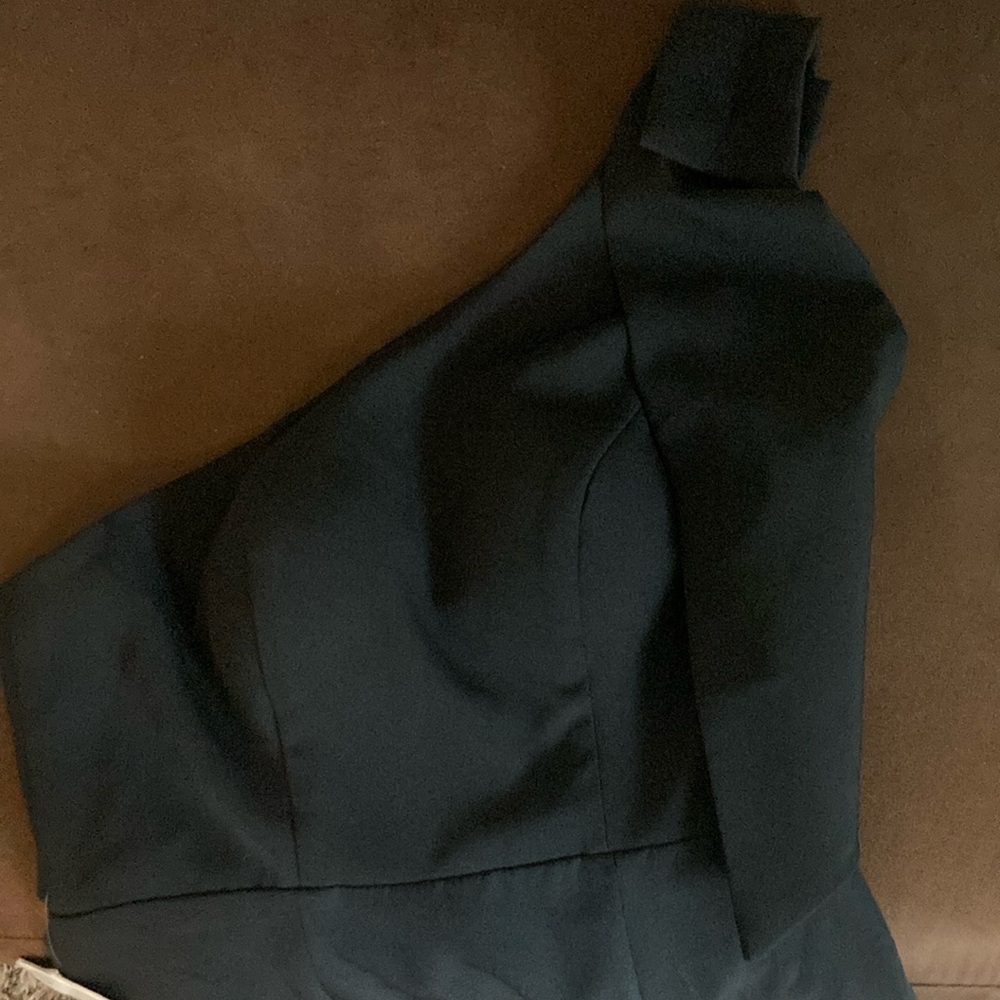 Black Asymmetrical One Shoulder Cocktail Dress